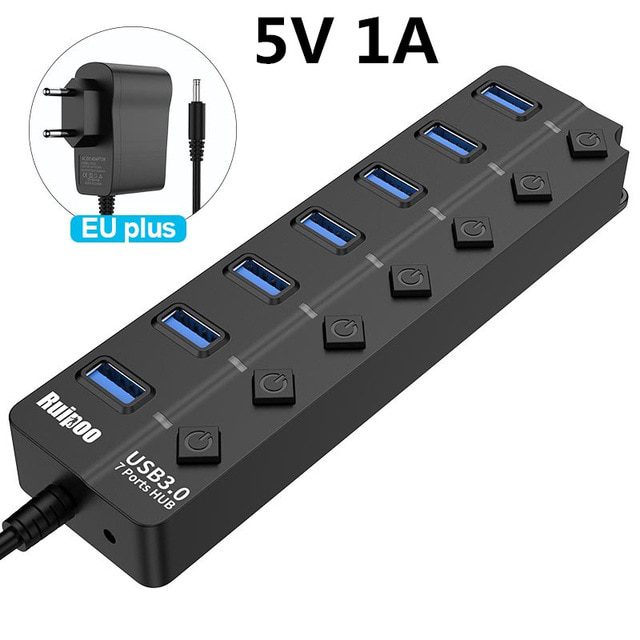 7 ports EU Plug 1A