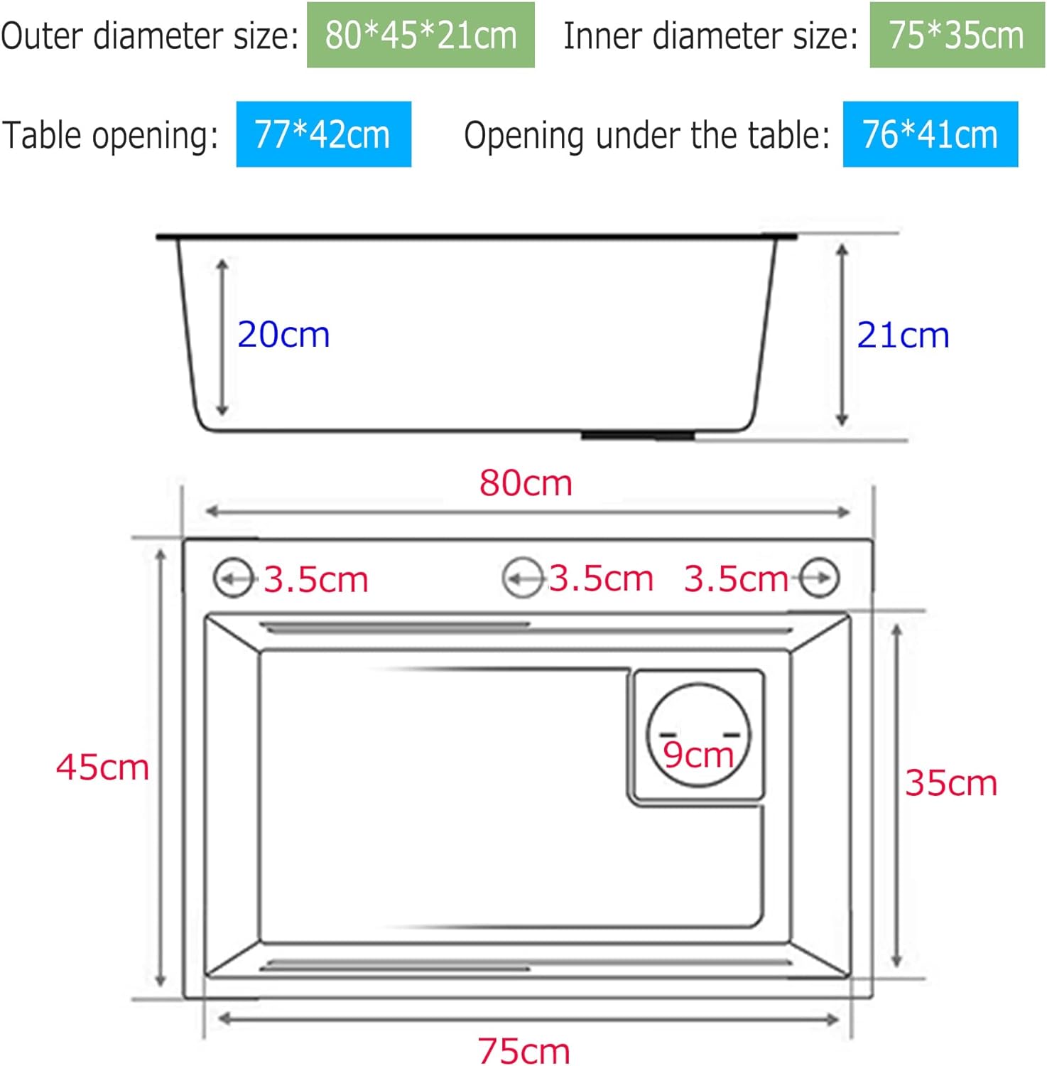 80*45*21cm