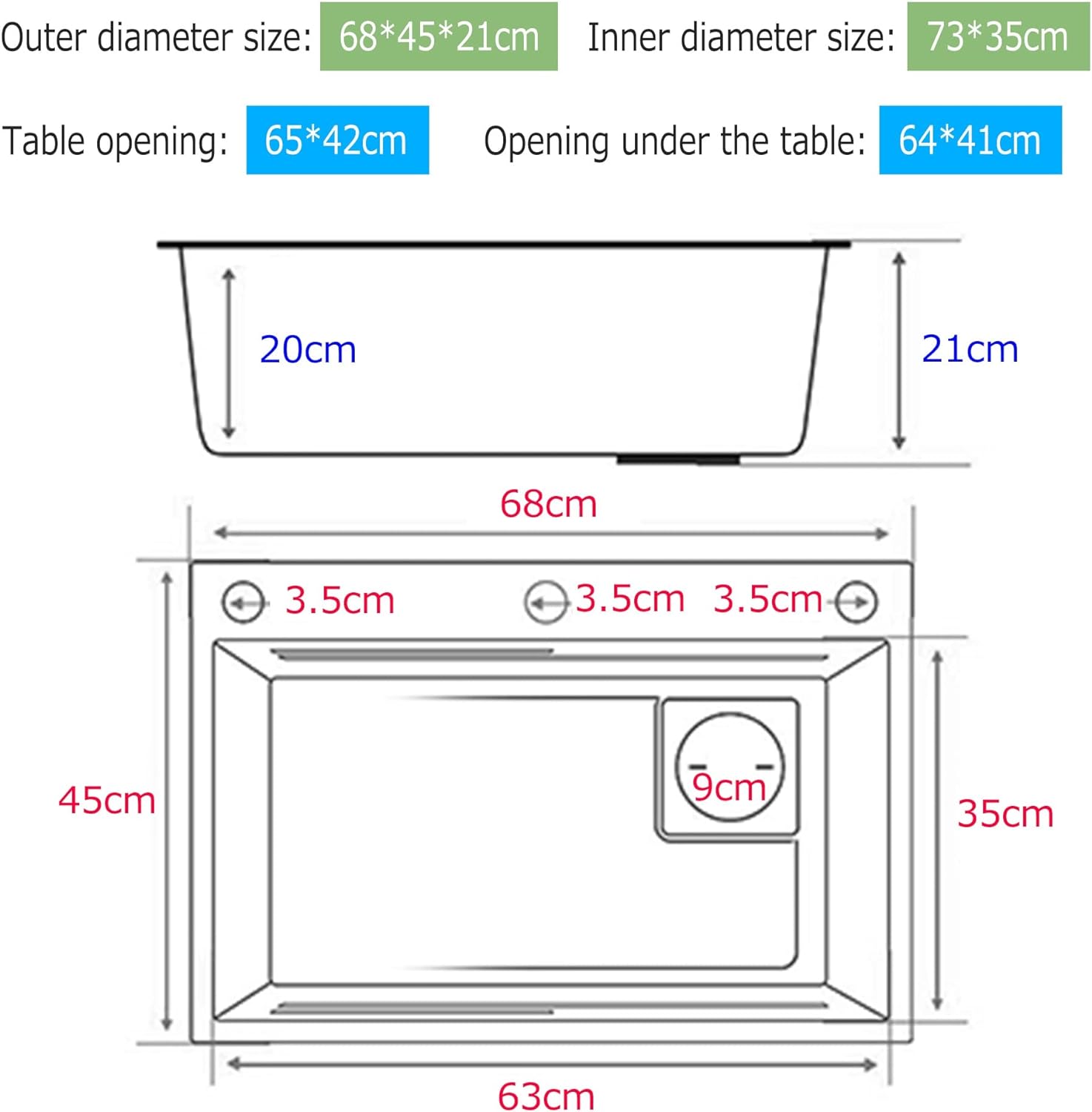 68*45*21cm